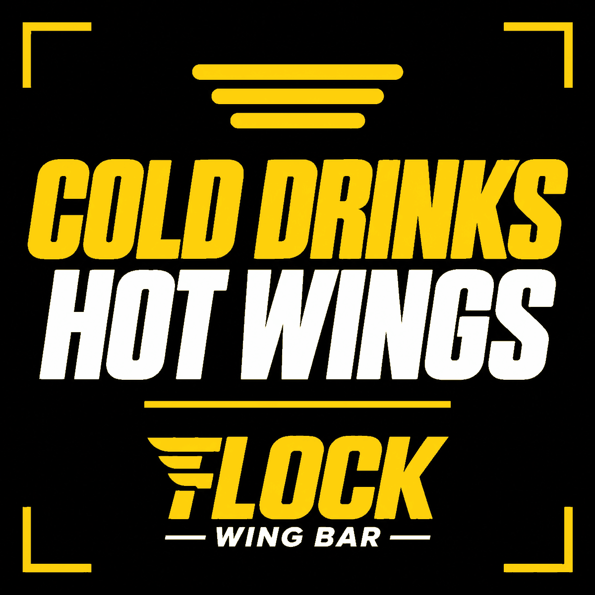 Cold drinks, hot wings
